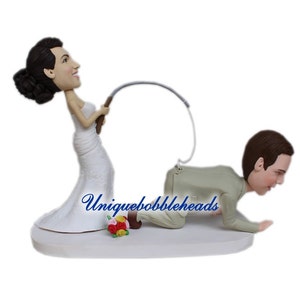 topo de bolo de casamento de pesca, noiva pescando noivo, noivo pescando noiva, topo de bolo personalizado, topo de bolo personalizado para casamento de pesca