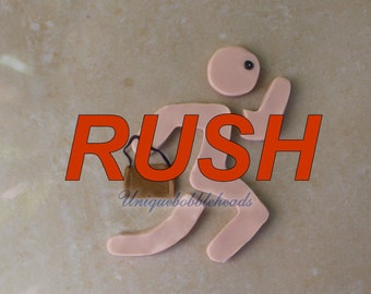 Custom Wedding Cake Topper: rush order Polymer Clay Bride Groom Figurine for wedding