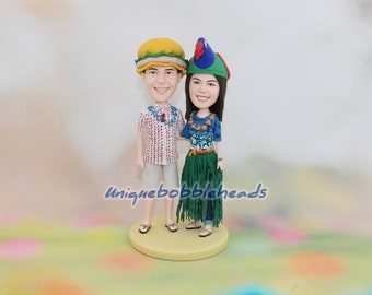 Personalized wedding cake topper for wedding bobbleheads bride and groom cake topper gift for wedding