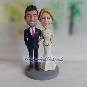 Custom cake topper for wedding bobbleheads Wedding Topper custom Bobbleheads wedding cake decor wedding portrait bride and groom