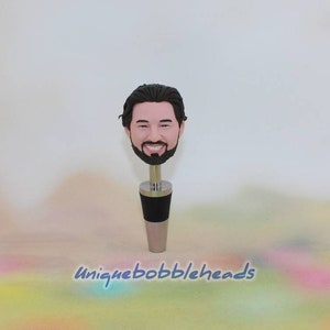 Groomsman gift wine stopper bobblehead wine stopper bottle stopper personalized wine stopper champange stopper bobblehead stopper