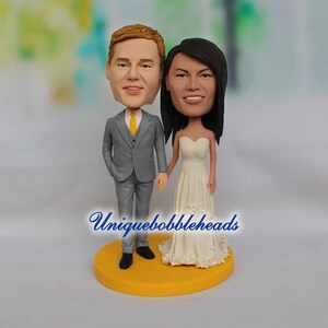 custom bobblehead wedding cake topper, grooms cake topper, custom wedding cake topper, personalized wedding cake topper, portrait wedding