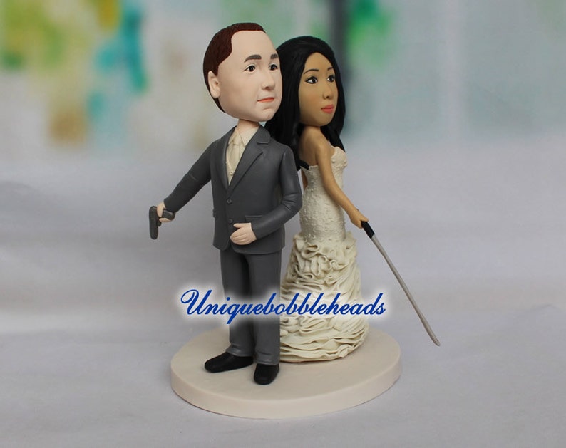 zombie wedding cake topper, , Bride and groom cake topper, personalized cake topper, Mr and Mrs cake topper, custom cake topper image 1