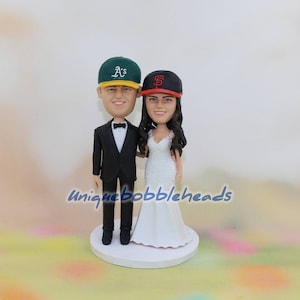 Baseball hat custom cake topper for wedding bobblehead  funny wedding cake topper look like you