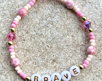 Handmade "Brave" Era Beaded Friendship Bracelet