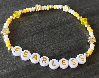 Handmade "Fearless" Era Beaded Friendship Bracelet