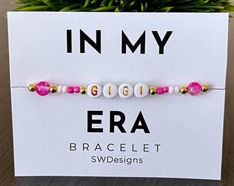In My Nonna/GiGi/Nanny/MiMi Era Bracelet, Friendship Bracelet, New Grandmother Gift, Best Nanny Present, Pregnancy Announcement
