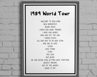 1989 stadium tour setlist
