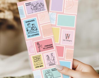 Romance Book Tropes Bookmark Set: Book Lover Gift