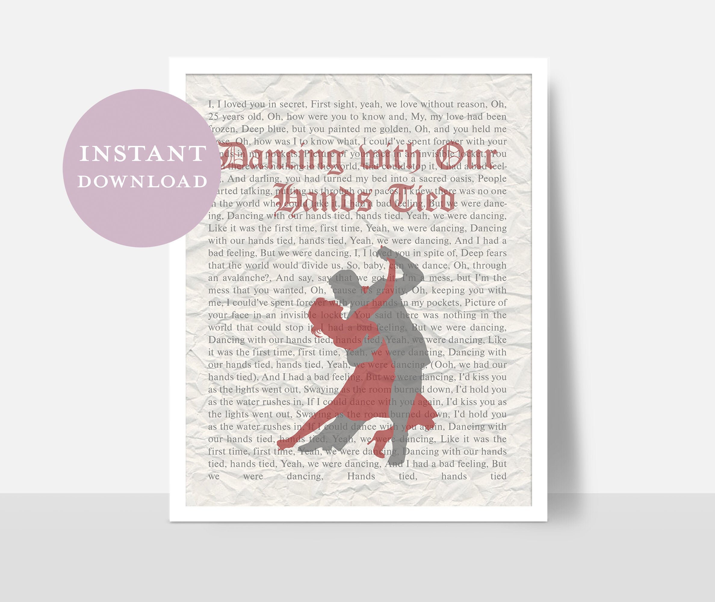 Dancing With Our Hands Tied Dwoht Typography Poster Lyrics Etsy Dancing With Our Hands Tied Dwoht Typography Poster Lyrics Etsy