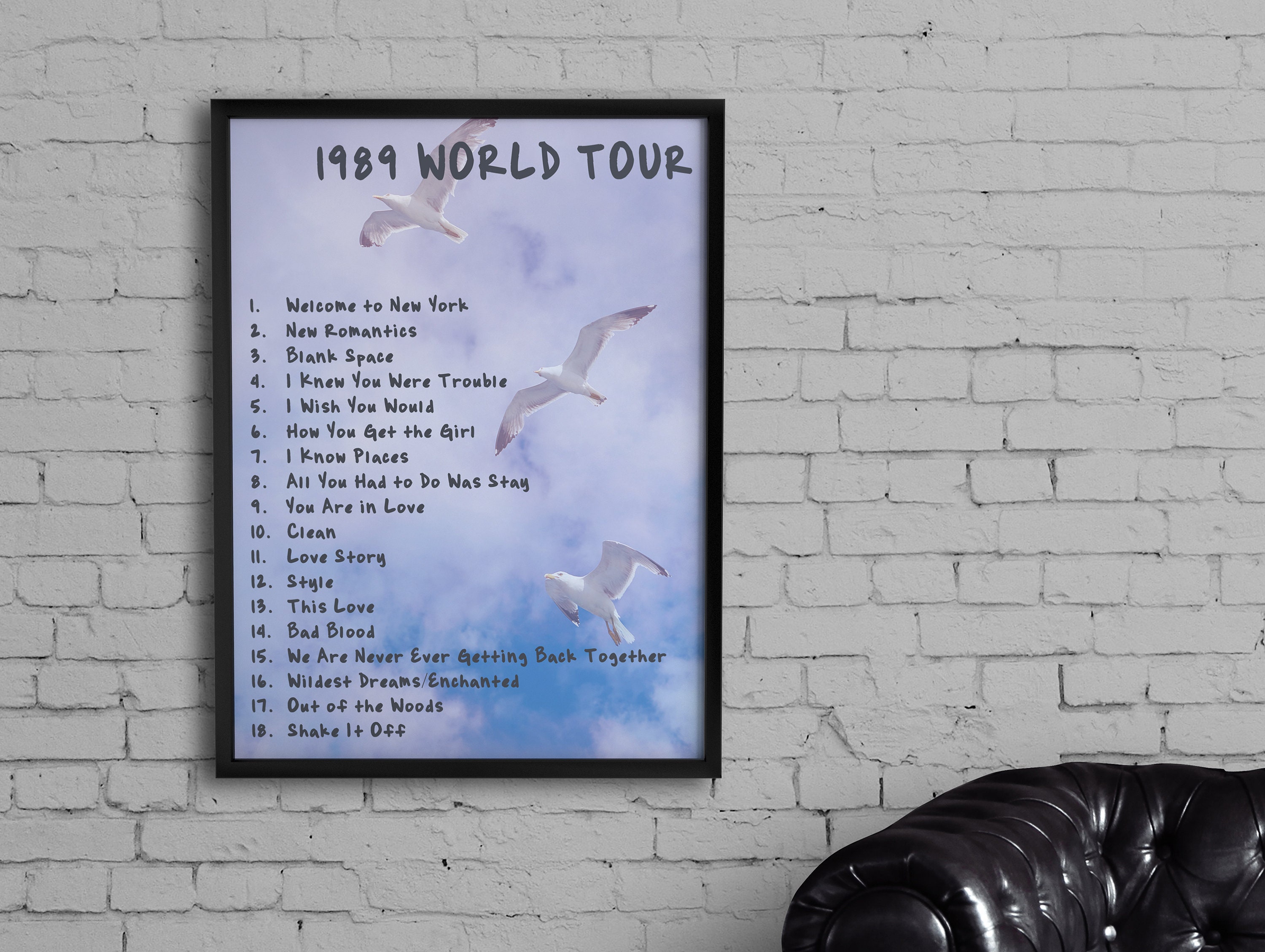 1989 tour setlist vancouver