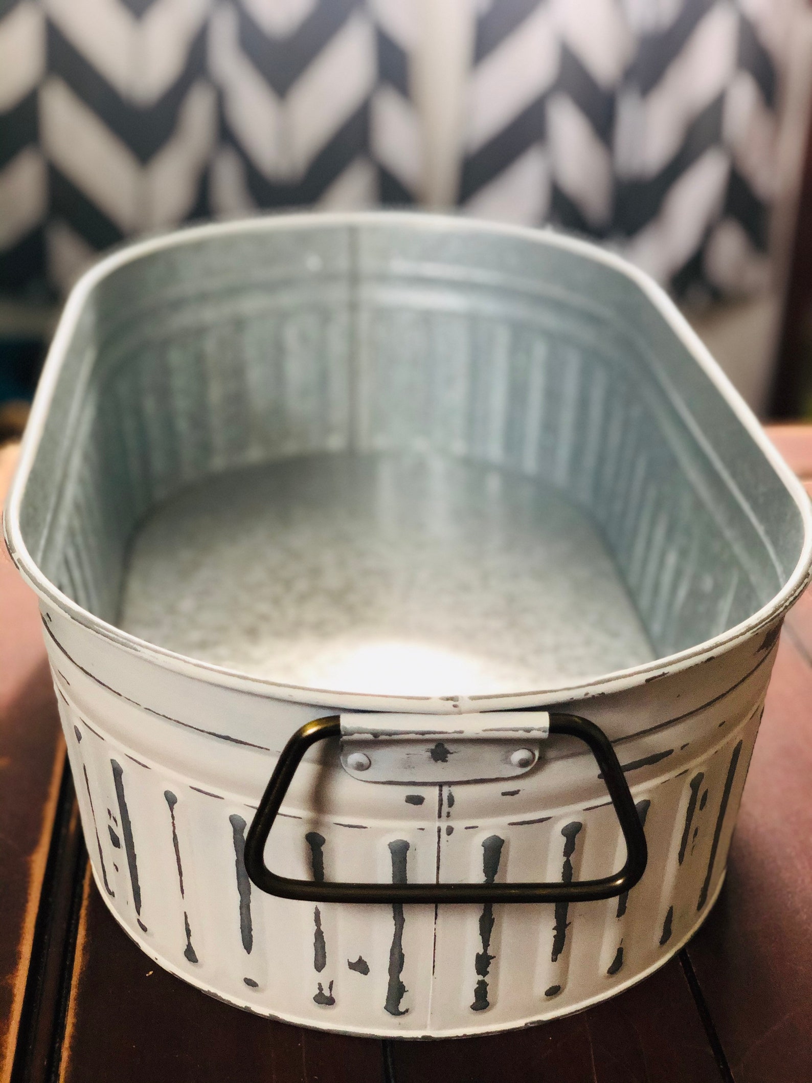 Chalk Painted Metal Bucket Metal Bucket Outdoor Ice Bucket Etsy