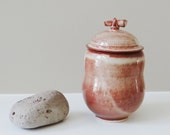 Light Brown Urn, Pet Urn, Tea Caddy, Ceramic Lidded Jar, Pottery Jar with Lid, Covered Jar, Stash Jar, Kitchen Canister