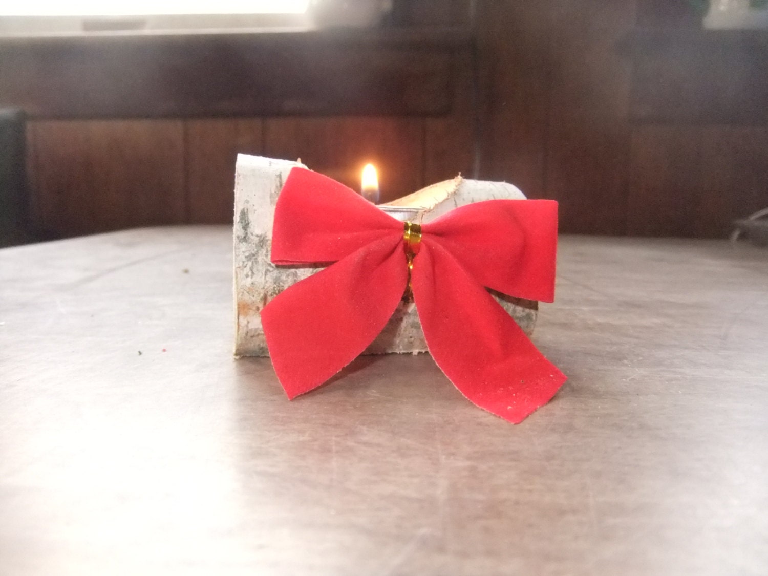 Madera de abedul chimenea de tronco de té luz portaveas | Etsy