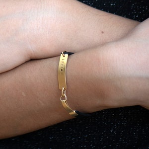 Custom hand stamped bracelet, gold bangle, inspirational bracelet, Bohemian Jewelry, Personalization bracelet, Hammered Gold Bangle