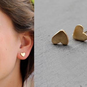 Heart stud earrings heart earrings gold heart earrings, silver heart earrings minimalist earrings rose gold heart earrings heart studs