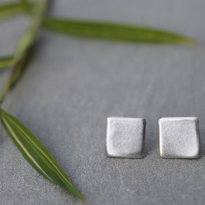 Silver Square Earrings Studs Small Silver Stud Earrings Sterling Silver Stud Earrings Minimalist Silver Post Earrings
