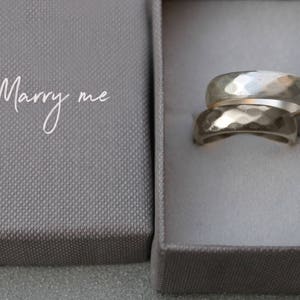 His and Hers Rings, Matching Silver Ring Set, Silver wedding band set, Matching couples rings,  Silver band ring, budget wedding rings