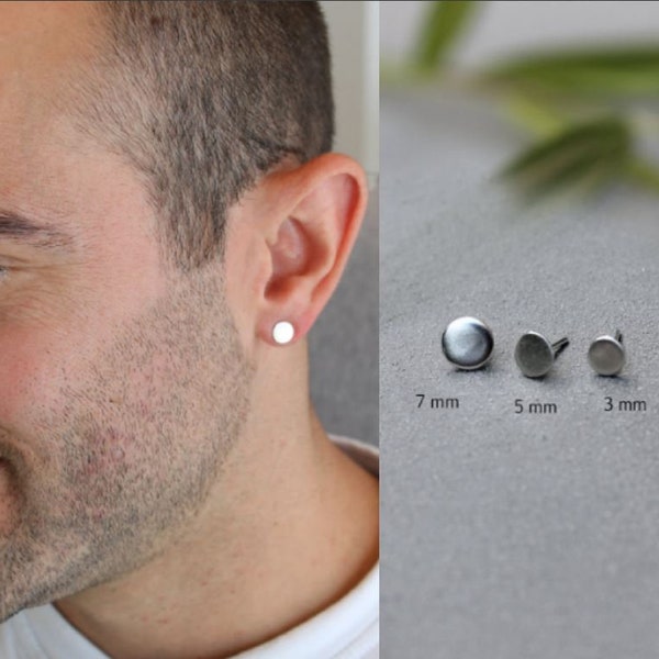 Men Earrings for Men Silver Earrings Men Stud Earrings Men Single Earring for Men Single Stud Earring minimalist earrings men Silver studs