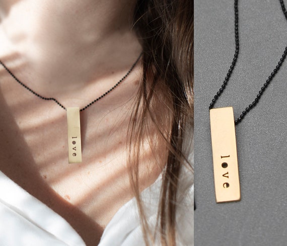 Brass bar deals necklace