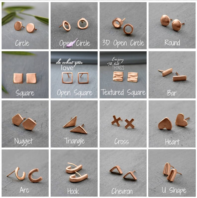 Earring set of 3 Earrings gold stud Earring Set Gold Etsy