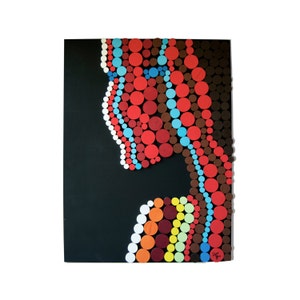 Gedachtenbundel ZIJ / Unieke moderne kunst / 3D houten muurkunstmozaïek