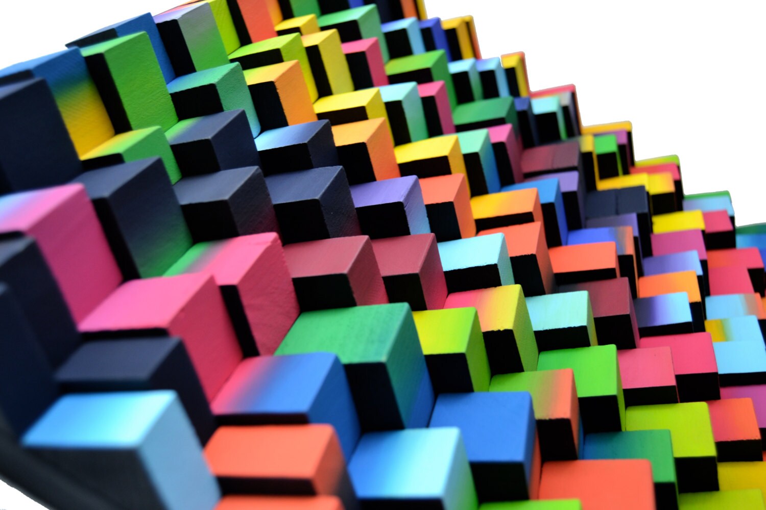 Ripples Rainbow / Original Modern Art / 3D Wall decoration / | Etsy