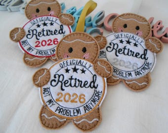 Retirement gift 2026, gift for leaving work, retirement gifts for women,  retirement gift for men felt hanging decoration
