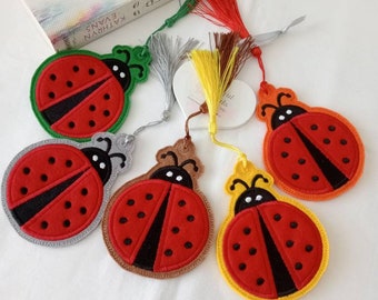 Ladybird gifts for book lovers, ladybug bookmark for book, bookwork gifts for books, insect gifts for bookworms, learning support assistant
