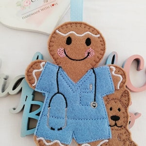 Veterinarian gift for vet, vet gift for animal lovers, veterinary gift, felt embroidered hanging decoration, car hanging accessories