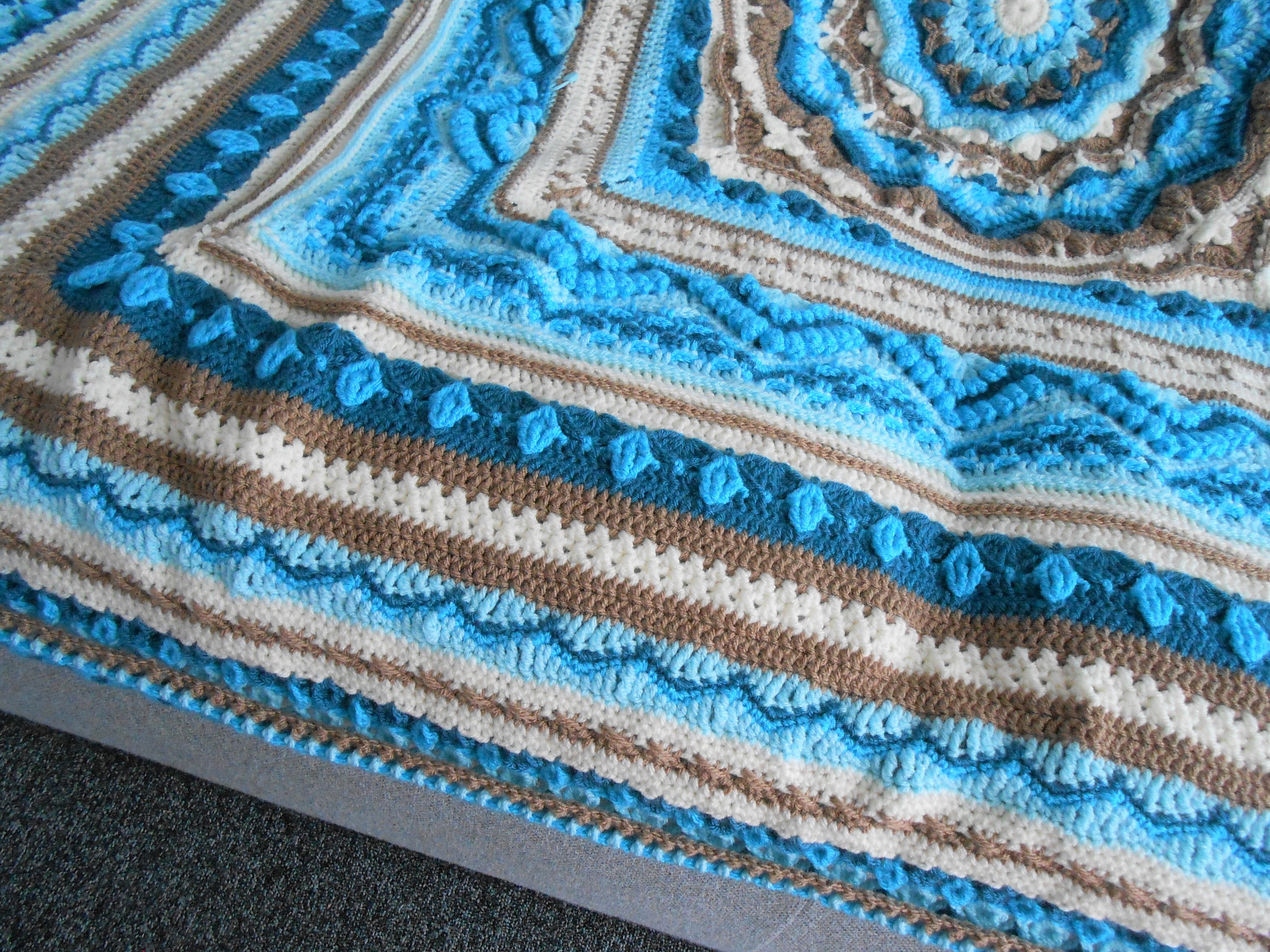 Hand Crocheted Blanket Large Throw Cornish Comfort Blanket Etsy UK