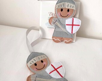 St Georges Day gifts for him, Knight gift for her, knight in shining armour, housewarming gift idea, gingerbread man decorations for home