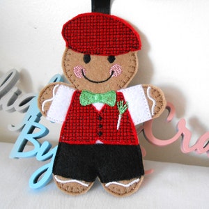 Welsh gingerbread boy and girl, welsh gifts for teachers, gingerbread man gifts, St Davids Day gift, patriotic decor hanging decoration Welsh boy