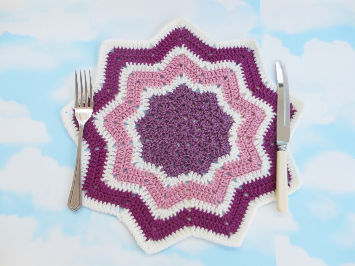 Handmade dining table mats crochet table placemat for round Etsy