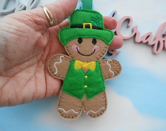 St Patricks day gift idea, leprechaun gifts for the Irish, Irish man gifts, lucky Irish gifts, gingerbread ornament in UK