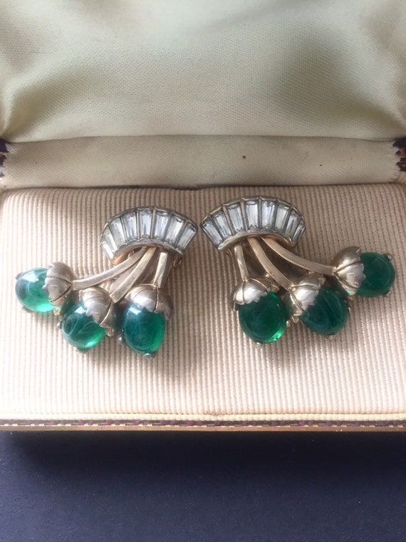 SCHIAPARELLI ANTIQUE EARRINGS Antique Schiaparell