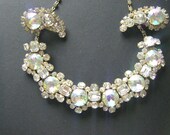 VINTAGE JULIANA SET Juliana  Vintage Necklace + Earrings. Aurora Borealis Juliana vintage necklace and earrings. Juliana  1980s Jewelry.