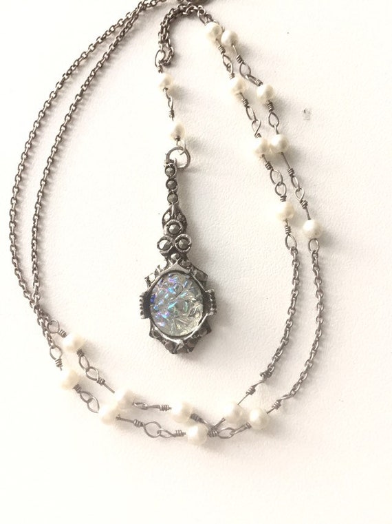 VICTORIAN STERLING NECKLACE Antique Victorian Ster