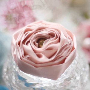 DIY Fabric Flower Tutorial : Ranunculus Rose | Baby Headband Pattern, Baby Headband, Headband Tutorial, Fabric Flower Pattern