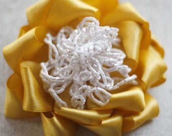 Webband Blumen Tutorial - Carmina Blooms Haarschleife - Stoffblumen Tutorial - Haarschleife Tutorial