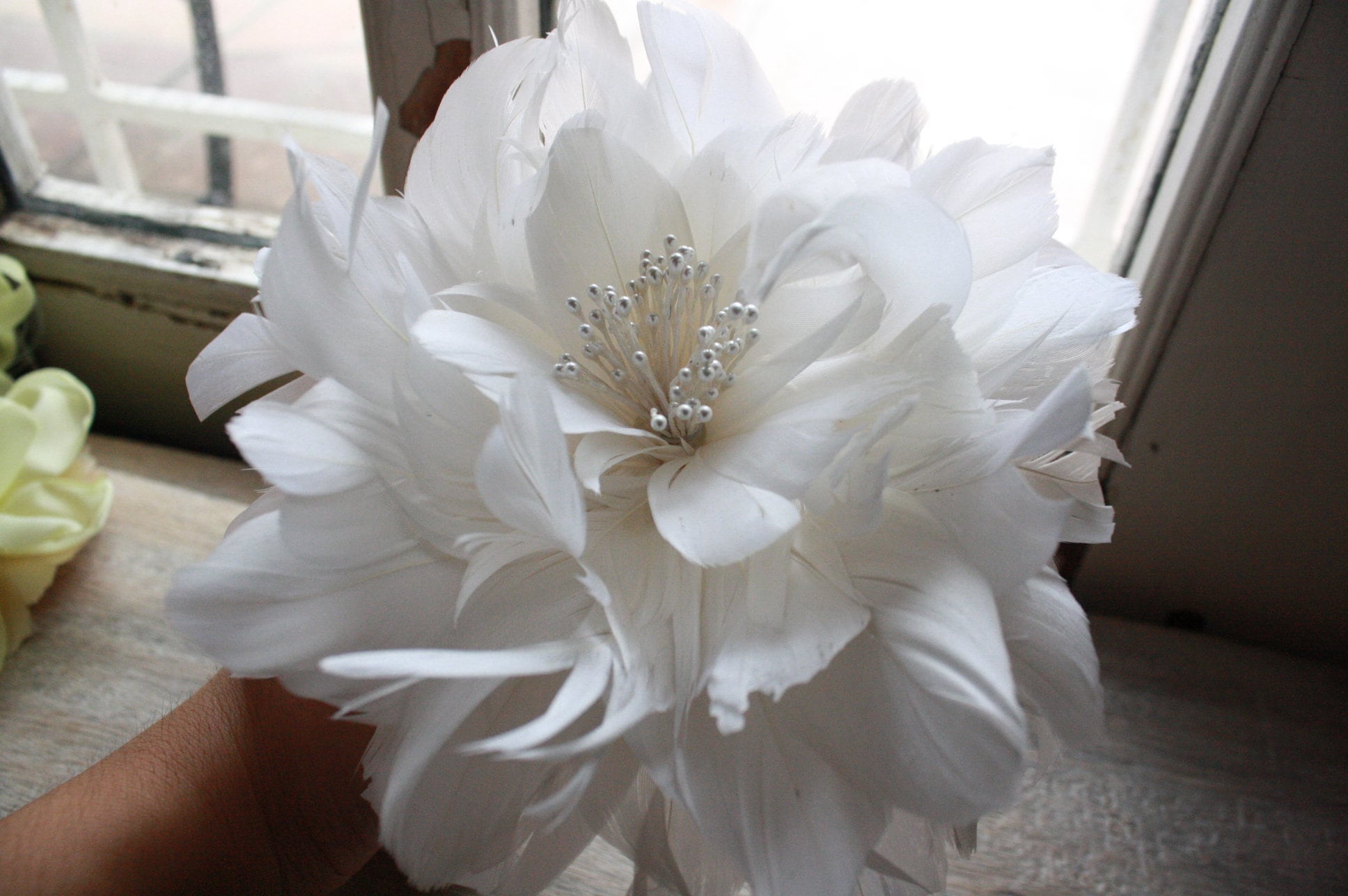 Feather Flower Tutorial Feather Flower Tutorial, How to Make Feather Flower, Feather Flower ...