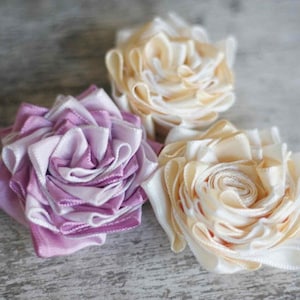 Ribbon Flower Tutorial - Anna Sophia Hair Bow - Fabric Flower Tutorial - Hair Bow Tutorial