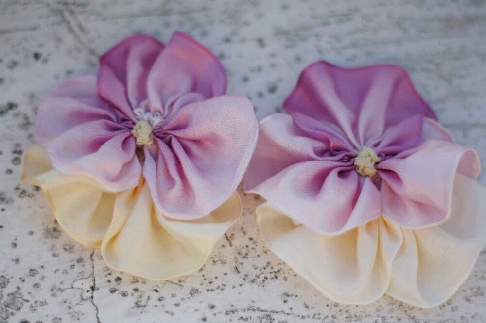 Ribbon Flower Tutorial Pattern - Pansy - With Baby Headband and ...