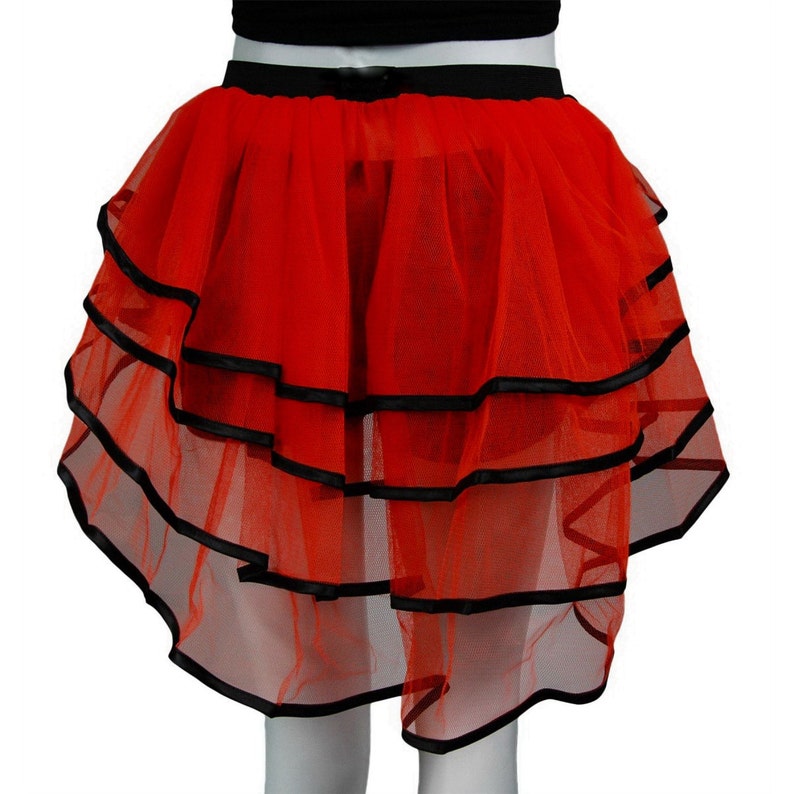 Blue Peacock Bustle Ribbon Tutu Skirt Tulle Clubbing Dance Rave Night Halloween