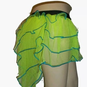 Lime Peacock Bustle Tutu Dance Skirt Fancy Costumes Rave Clubwear Halloween women girls party Christmas holiday