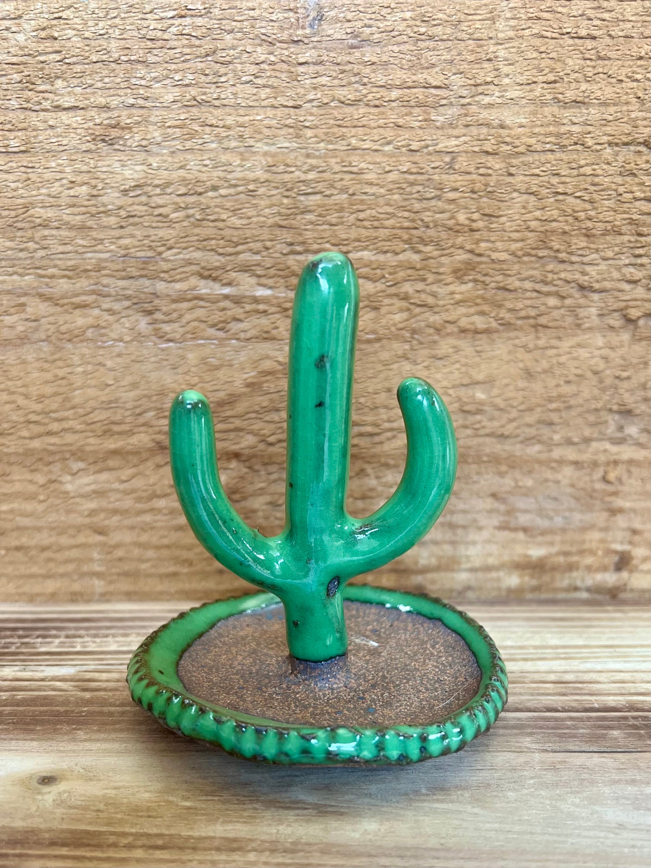 Cactus Plant Ring Stand Jewelry Holder 3D Printed Trinket Tray