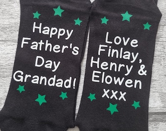 father's day gift, daddy socks, grandad socks, dad present, dad socks, personalised socks, father's day socks, personalised gift