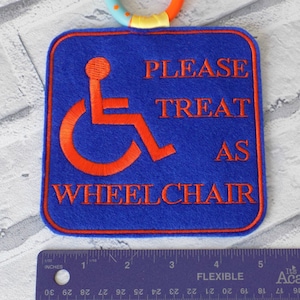 treat as wheelchair sign, disabled buggy tag, wheelchair pram clip, hidden disabilities, disabled sign, special needs, additional needs image 3