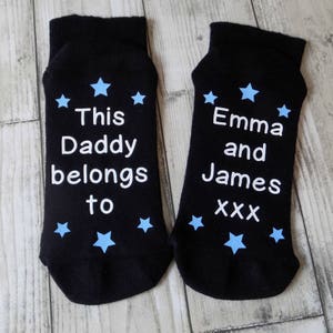 daddy socks, grandad socks, father's day gift, dad present, dad socks, personalised socks, daddy belongs to socks, personalised gift image 6