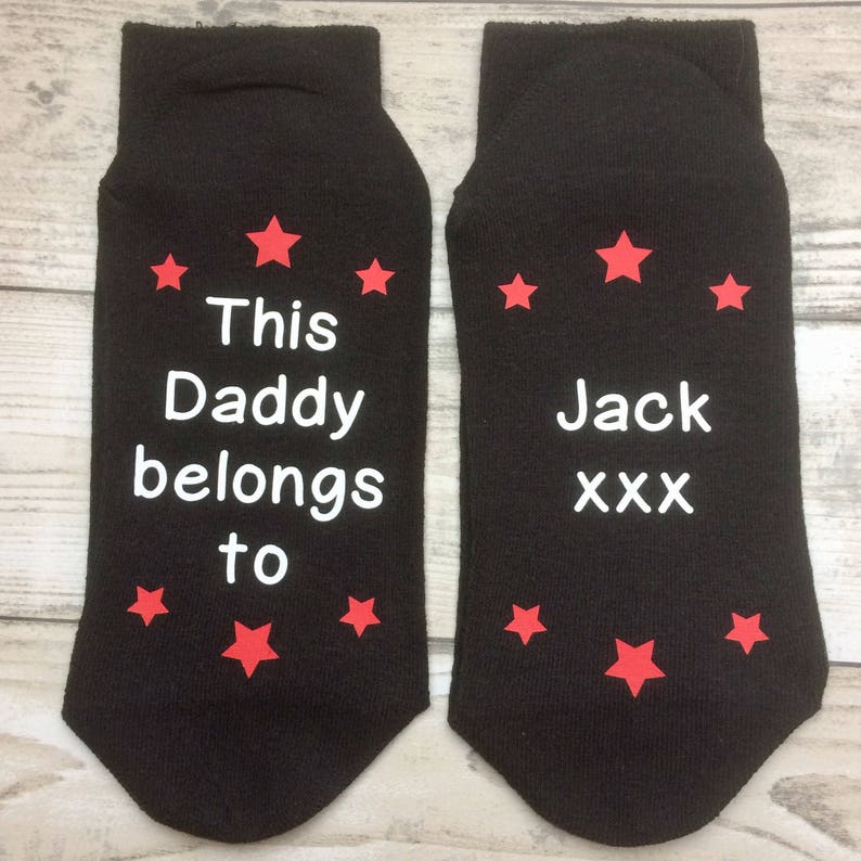 daddy socks, grandad socks, father's day gift, dad present, dad socks, personalised socks, daddy belongs to socks, personalised gift image 9